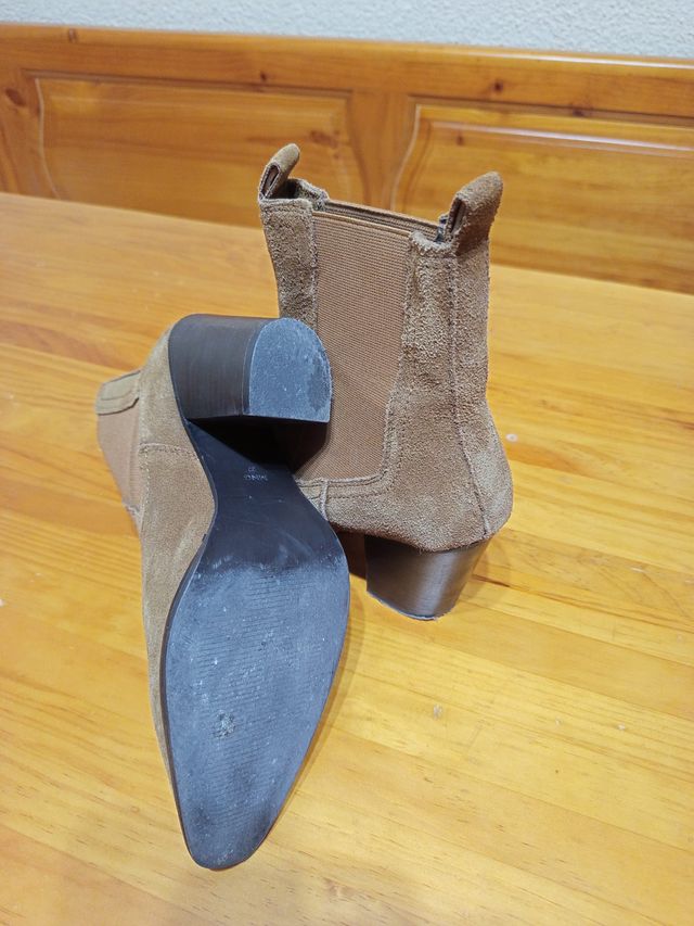 Botines Mango camel verdoso