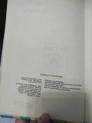 Libro Cien años de Soledad