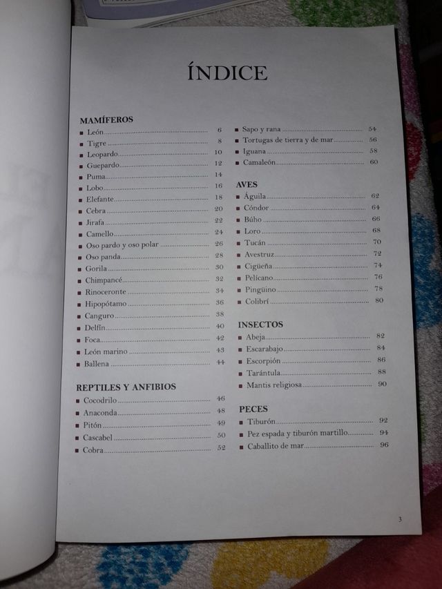 Libro "El mundo animal" editorial Albor