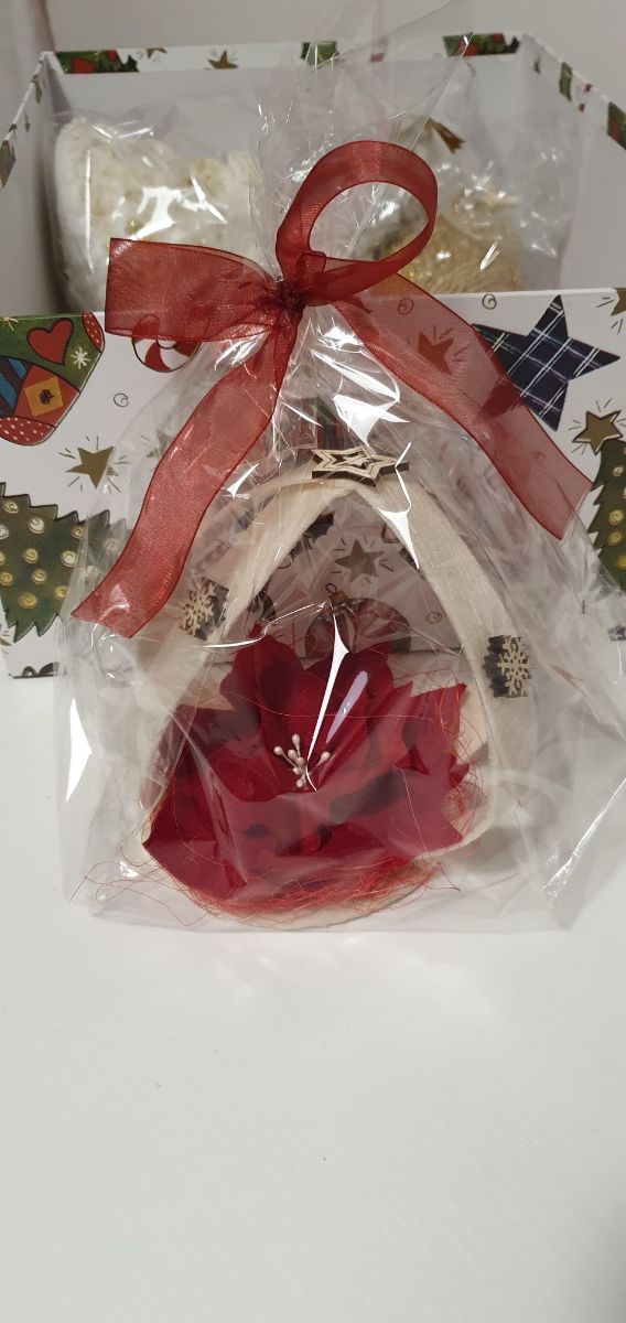 Addobbi Natale vari + scatola in cartone