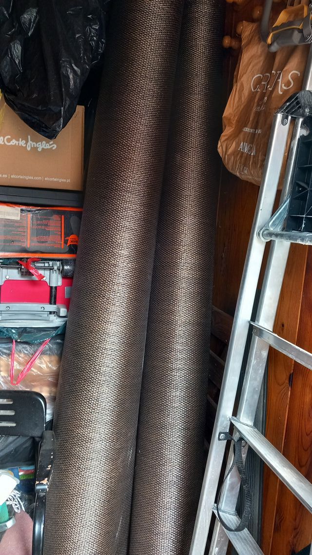 2 alfombras de exterior color bronce