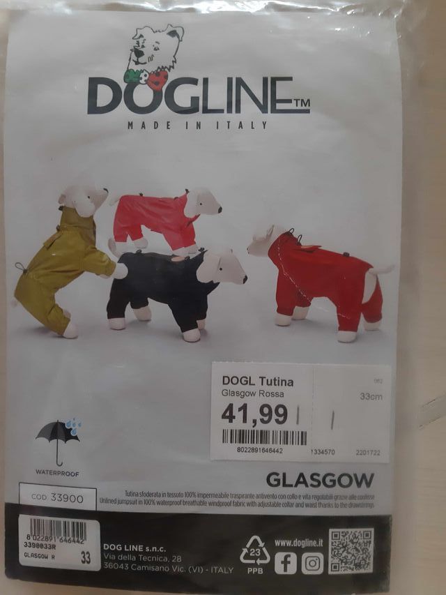 Tutina Dog Line cm. 33 Nuova!