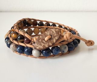 Bracciale uomo multi pietre 8mm