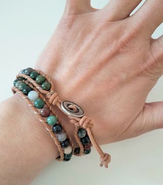 OFFERTA! Bracciale uomo agata indiana 6mm