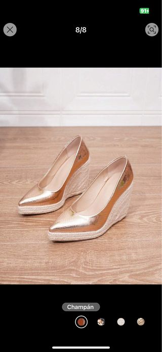Zapatos de plataforma color champan