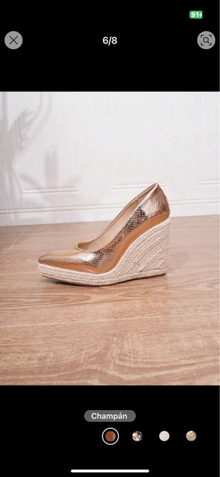 Zapatos de plataforma color champan