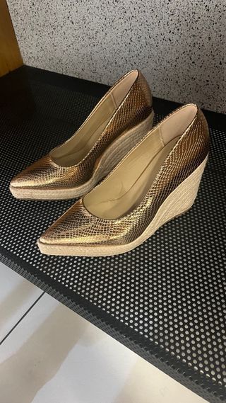 Zapatos de plataforma color champan