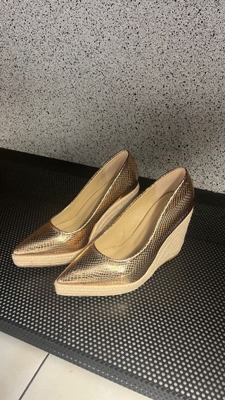 Zapatos de plataforma color champan