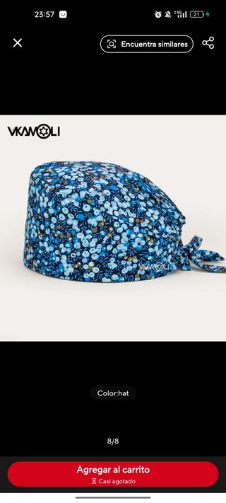 Gorro quirúrgico mujer