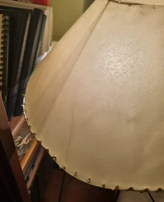 Lámpara de pie terracota y forja