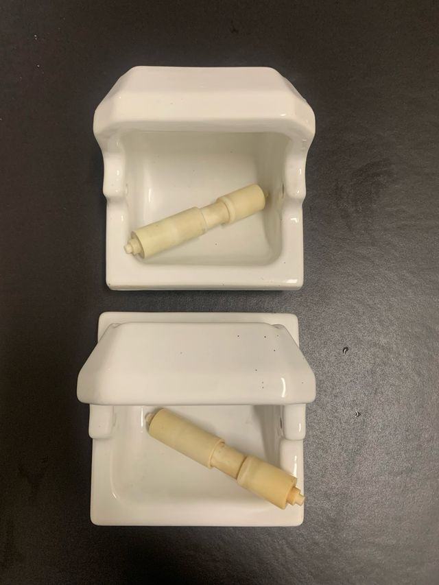 2 Portarrollos ceramica antiguos