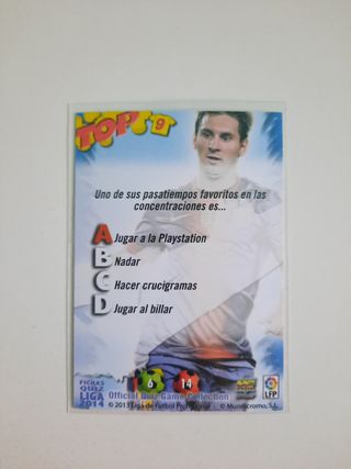 Carta de Futbol Mundicromo Lionel Messi