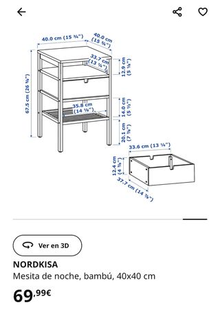 Mesita de noche Ikea