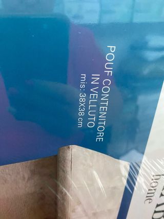 Pouf contenitore velluto