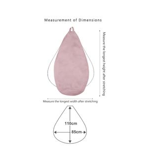 Funda de Puf Pana Rosa 110x85 cm sin relleno 300L