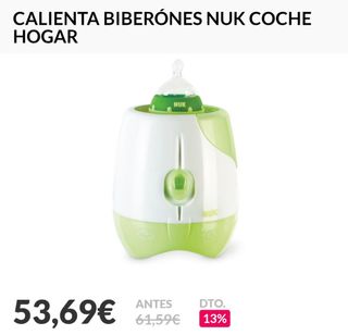 Calienta biberones coche y casa