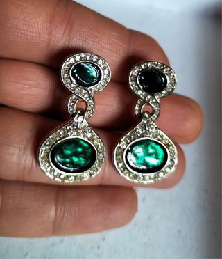 Pendientes antiguos chapado en oro