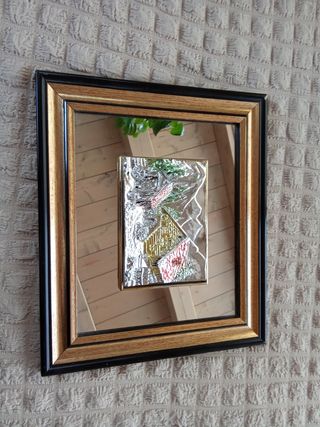 Quadro con specchio e rilevo