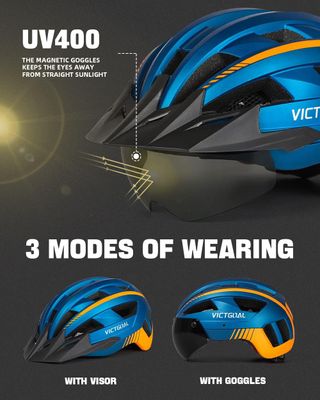 VICTGOAL Casco bicicleta adulto Azul