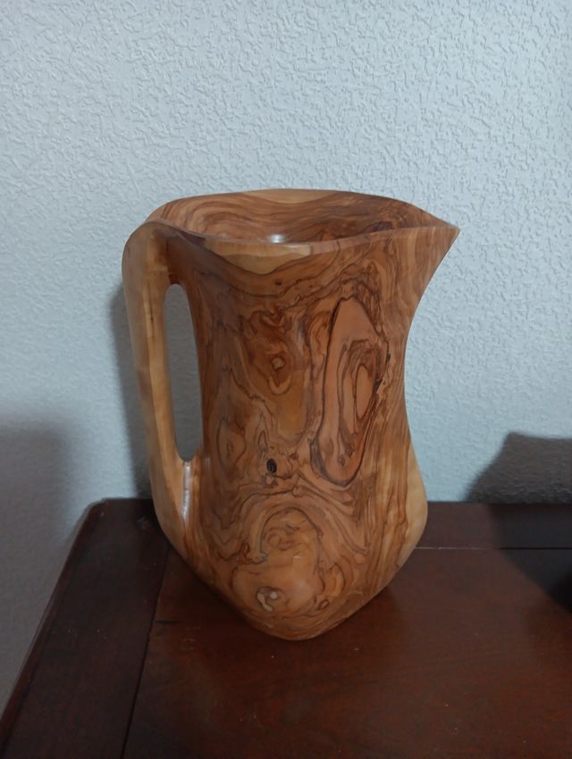 Jarra y mortero madera de olivo