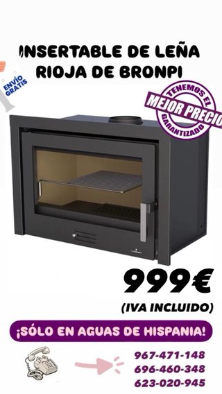 INSERTABLE DE LEÑA RIOJA DE BRONPI