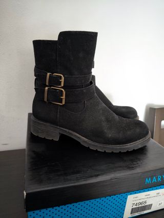 Botines negros talla 37