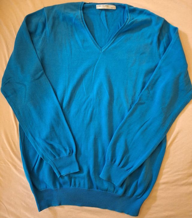 Maglione da Uomo 100% Cotone Scollo a V - Tg. XL