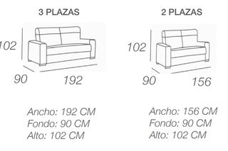 Sofá Lyon 2P y 3Plazas