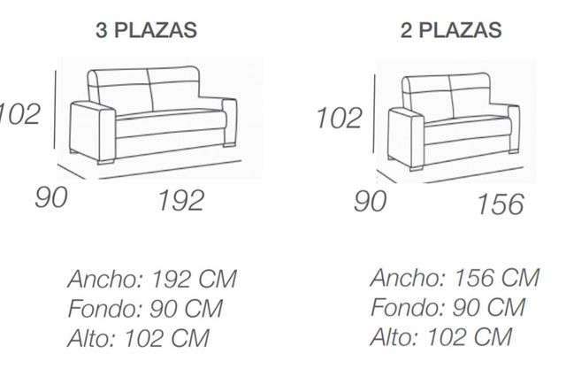 Sofá Lyon 2P y 3Plazas
