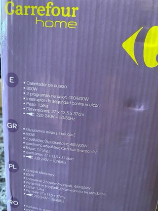 CALENTADOR  o ESTUFA