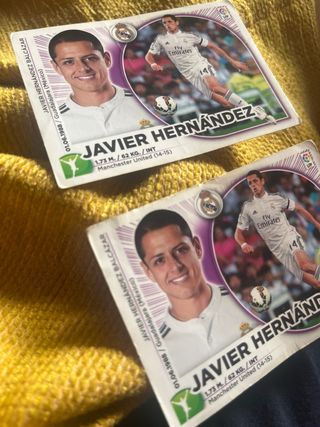 x2 Javier Hernandez Real Madrid panini 14/15