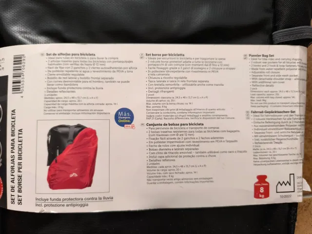 Set de alforjas para bicicleta