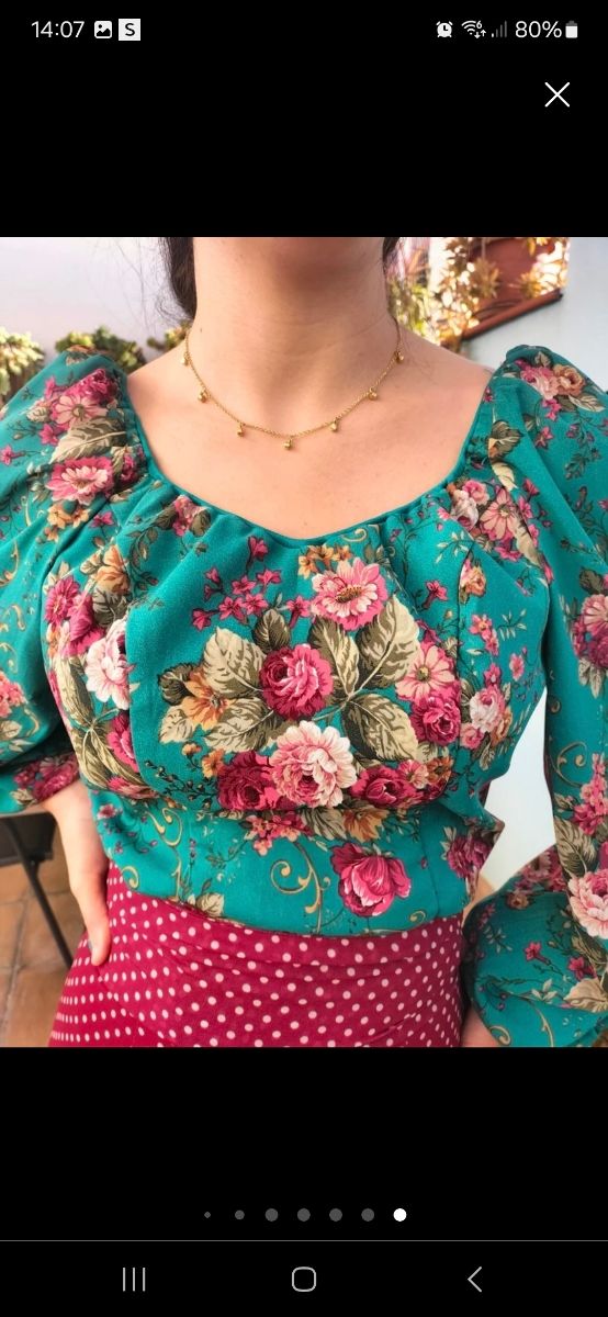 Blusa para falda de gitana o flamenca