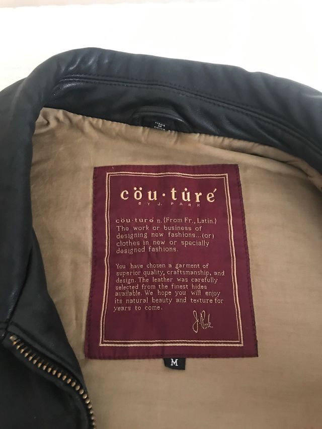 Chaqueton hombre .Cuero negro