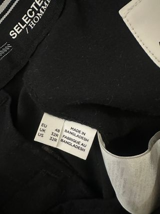 Pantalon selected homme negro