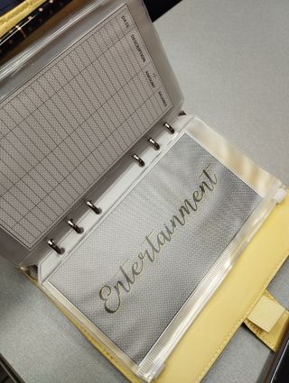 Budget planner A6 giallo metallizzato