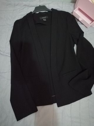 Blazer vestir chaqueta negra mujer