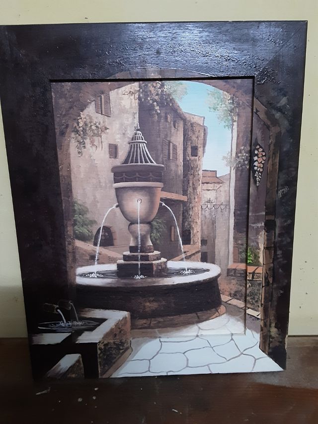 Cuadro con el marco pintado