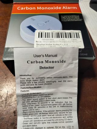 DETECTOR DE MONOXIDO DE CARBONO (CO)