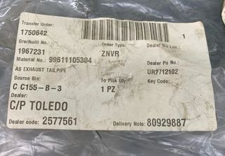 SALIDA COLA DE ESCAPE IZQUIERDO PORSCHE 911 996