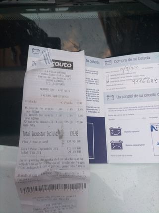 Batería nueva a estrenar de Norauto 