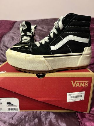 Vans sk8 Hi stacked negro mujer