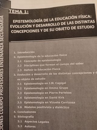 Temas oposicion secundaria EF Madrid