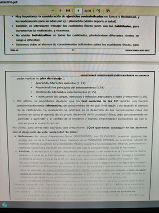 Temas oposicion secundaria EF Madrid