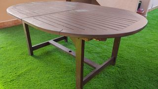 Mesa y sillas exterior madera