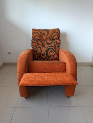 Butaca reclinable naranja