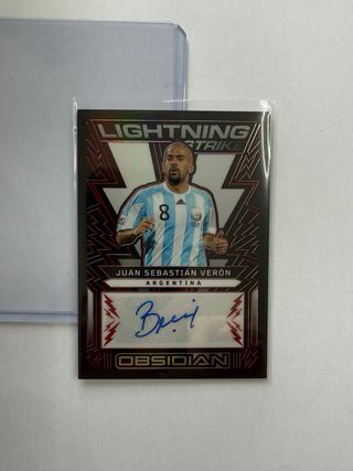 Juan Sebastian Veron Panini Obsidian Auto /25
