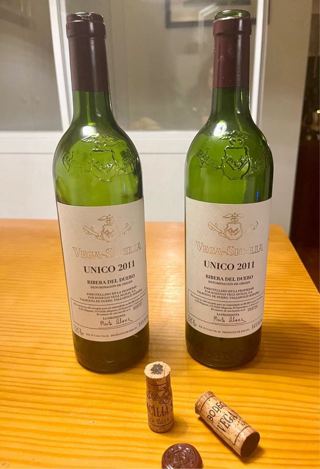 Botella Vega Sicilia Unico 2011  corcho