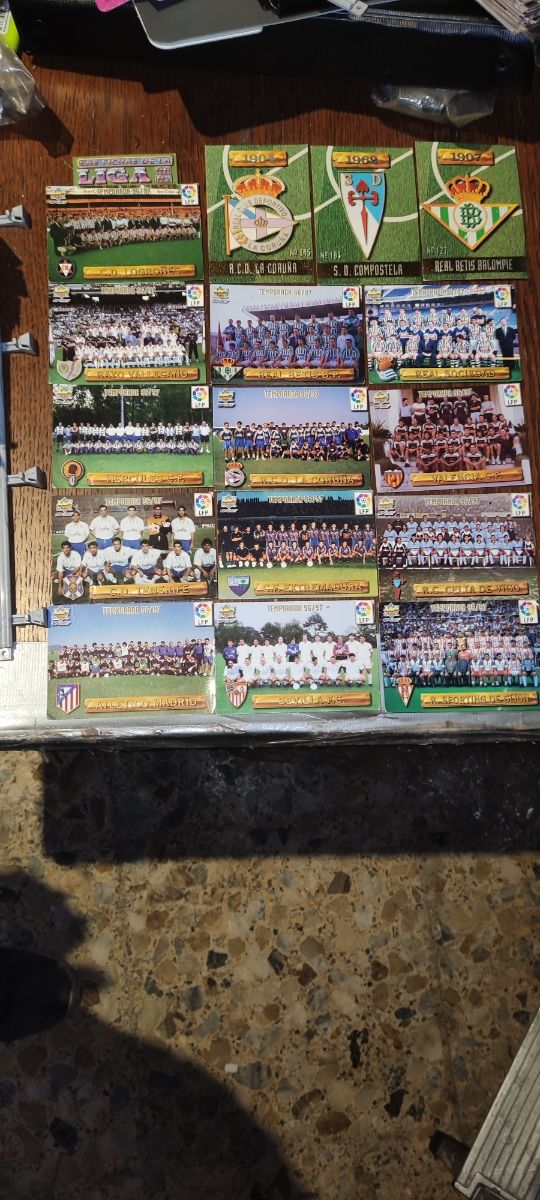 LOTE 1 FICHAS DE LA LIGA 96/97