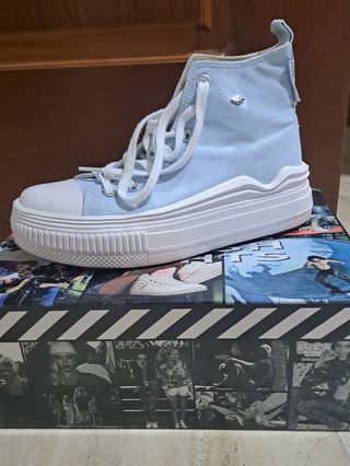 Converse azul agua